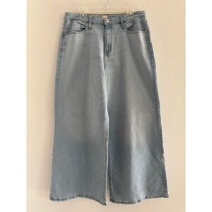 A New Day Womens Size 14/32R High Rise Wide Leg Baggy Y2K Grunge Light‎ Wash NWT